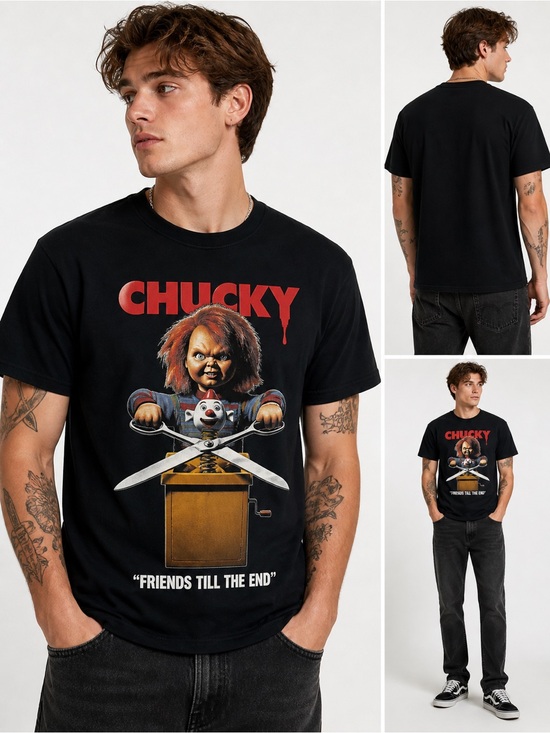Other - Chucky T Shirt Mens XL Black Horror Movie Friends Till The End Universal Studios